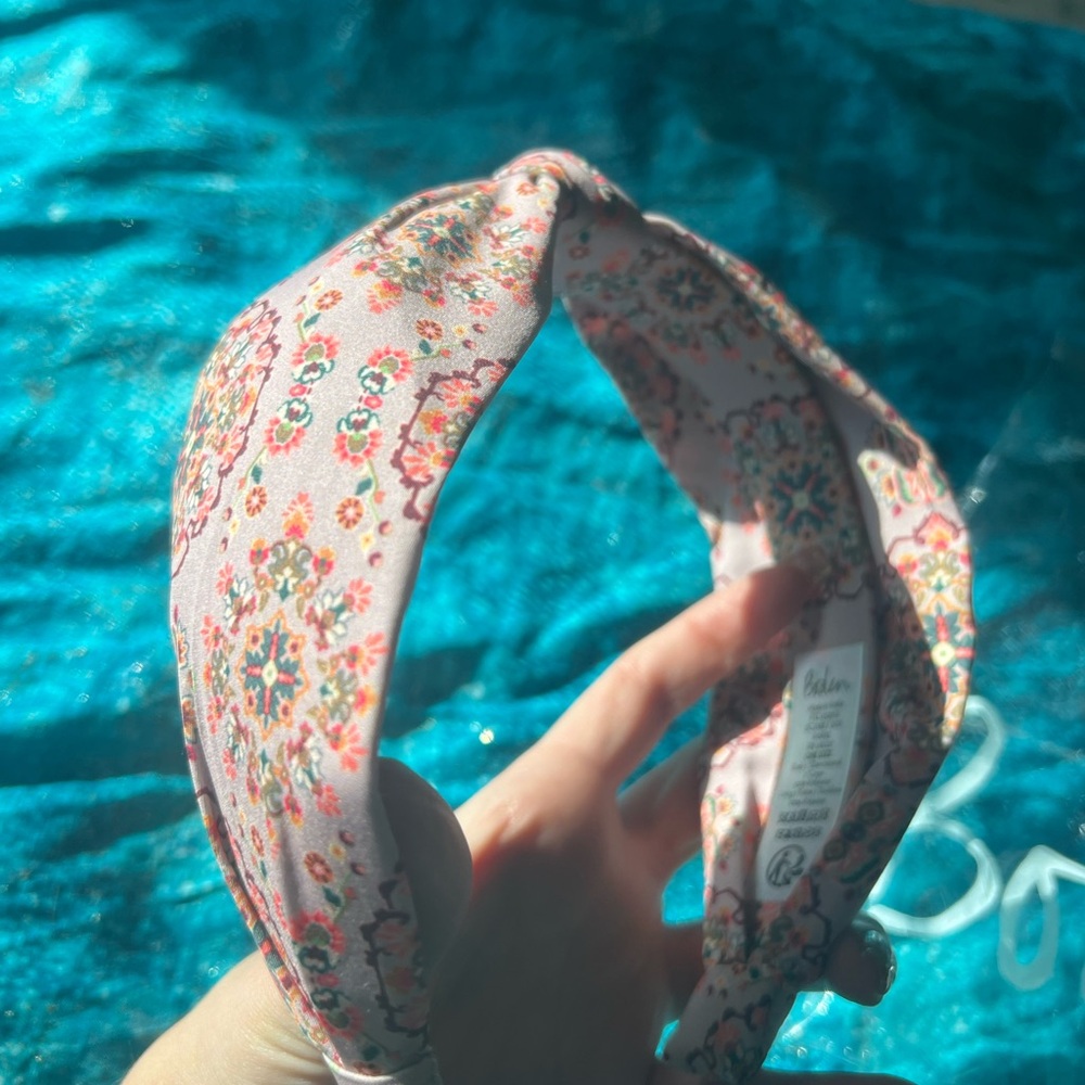 NEW - Boden Pink and White Floral Headband - Picture 5 of 5